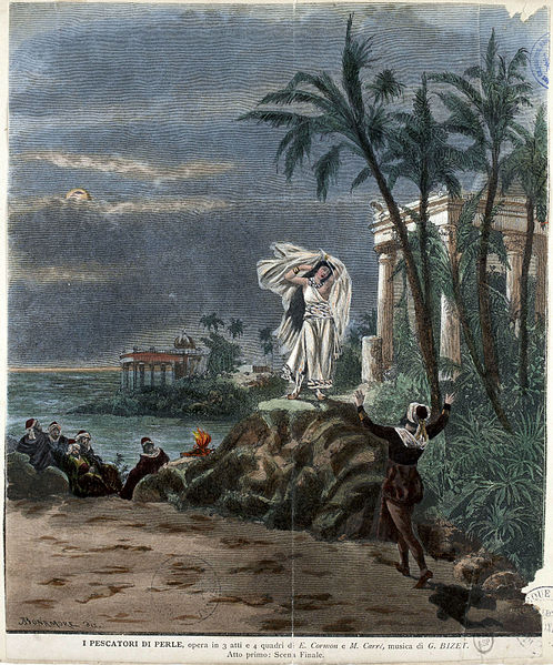 Set design for The Pearl Fishers, 1886 (image)