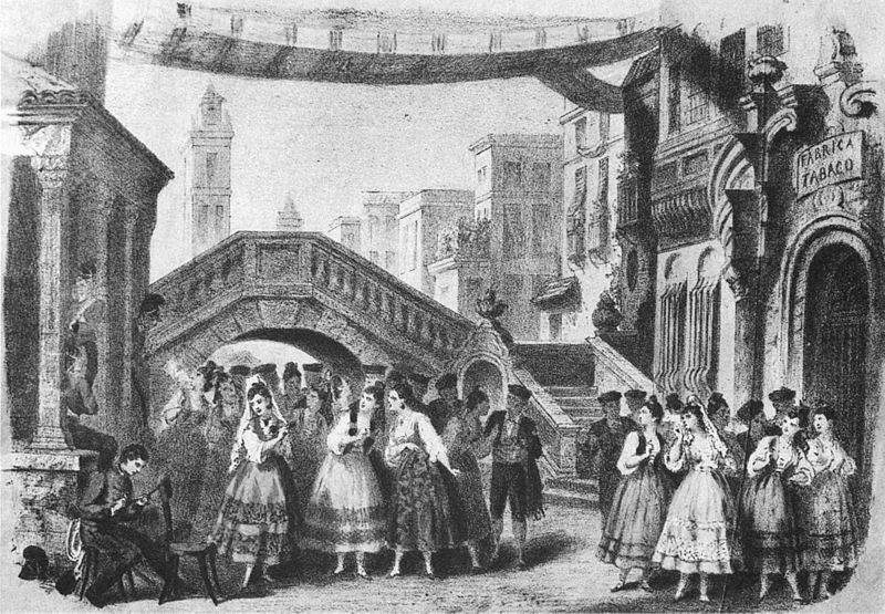 Original production of Bizet's opera Carmen, 1875 (image)