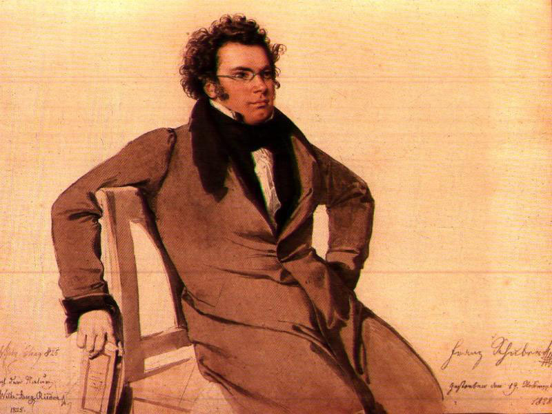 Franz Schubert as depicted by Rieder (image)