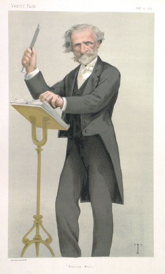Verdi rehearsing musicians for his opera, Falstaff (image)