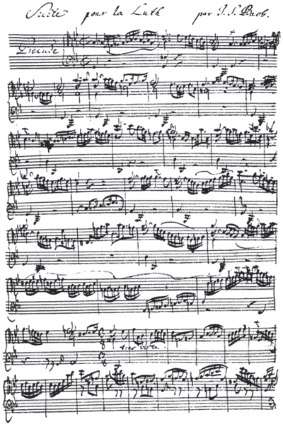 Bach - Lute Suite in G minor (image)