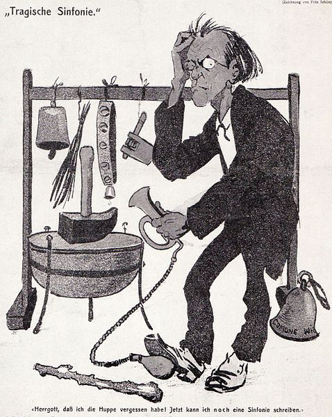 Cartoon of Gustav Mahler (image)