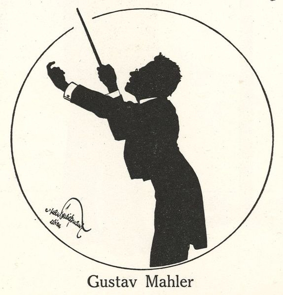 Silhouette of Gustav Mahler the composer (image)